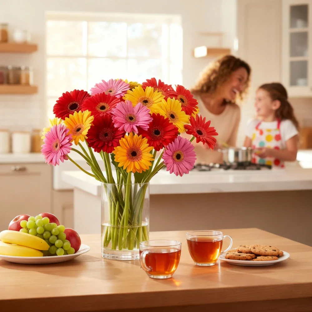 Classic Rainbow Gerbera Bouquet - Image 2